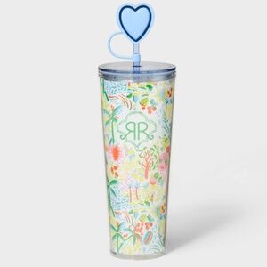 Roller Rabbit Target Disco Hearts 24 oz Travel Cup w/Covered Straw IN HAND